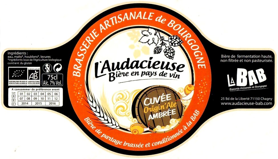 Etiquette BRASSERIE LA BAB 15