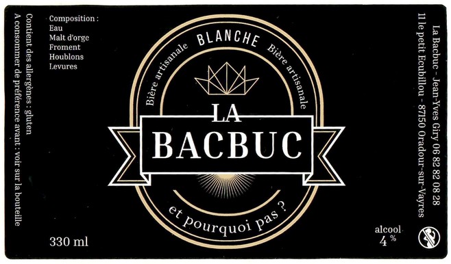Etiquette BRASSERIE BACBUC 04