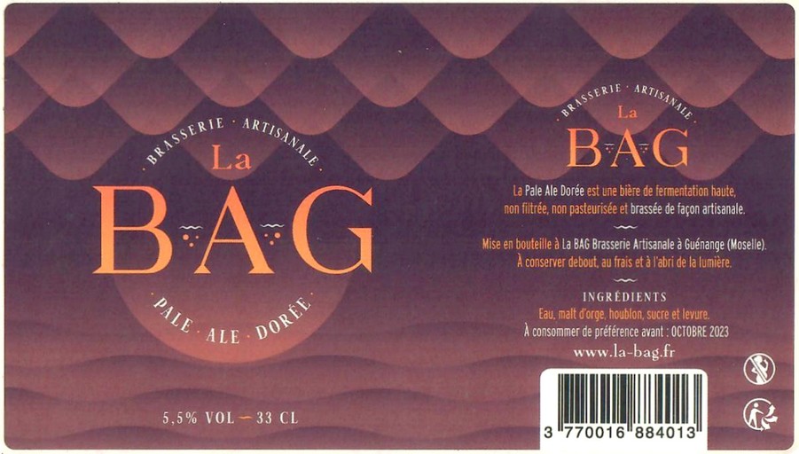 Etiquette BRASSERIE LA BAG 11