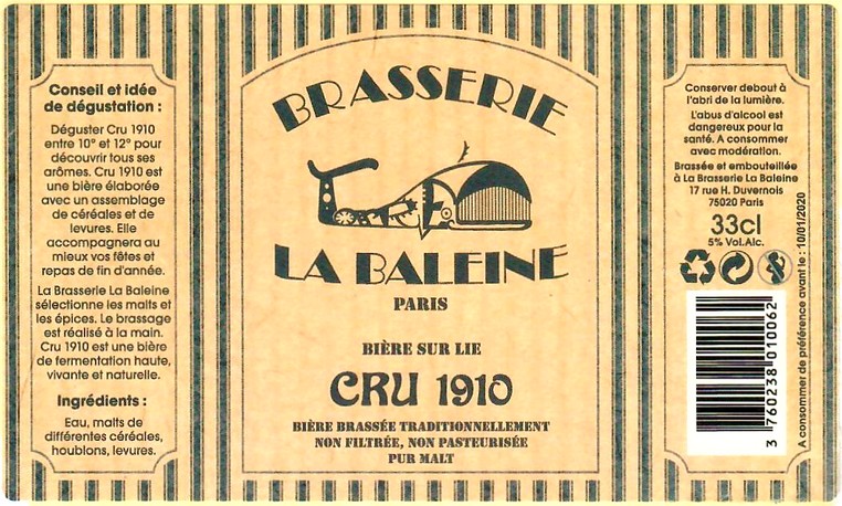 Etiquette BRASSERIE LA BALEINE 05