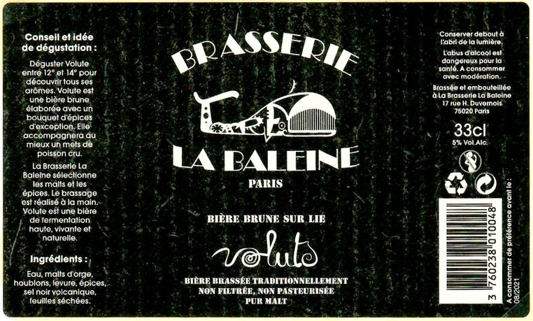 Etiquette BRASSERIE LA BALEINE 07