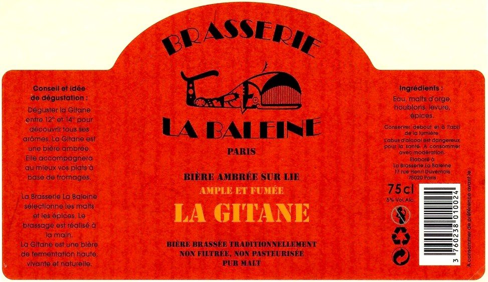 Etiquette BRASSERIE LA BALEINE 09