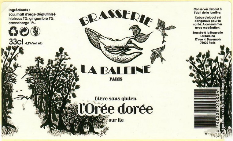 Etiquette BRASSERIE LA BALEINE 12