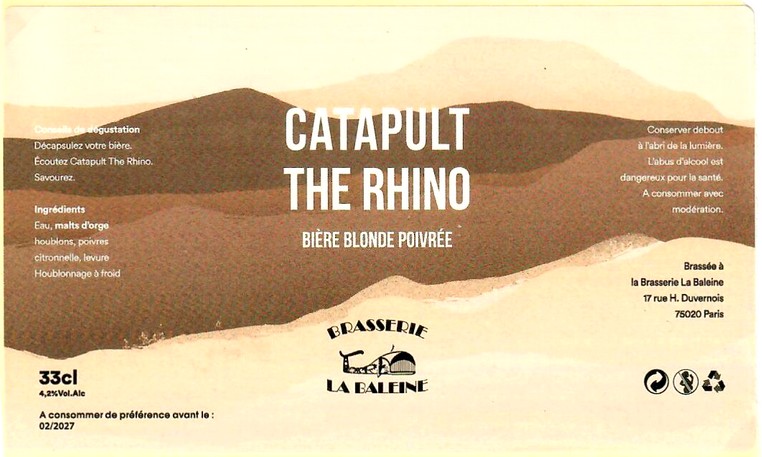 Etiquette BRASSERIE LA BALEINE 13