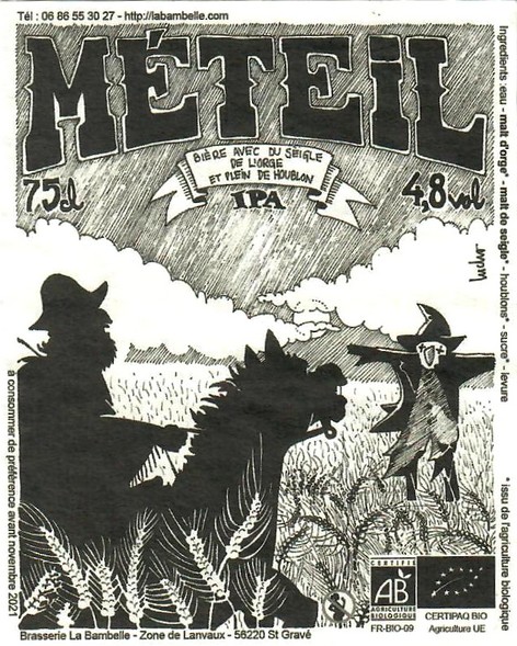 Etiquette BRASSERIE LA BAMBELLE 37