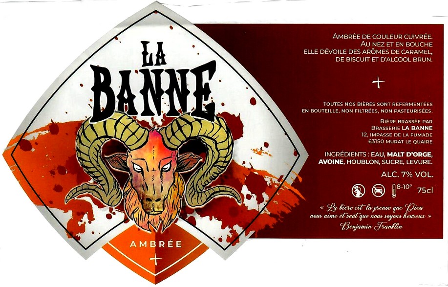 etiquette BRASSERIE LA BANNE 01