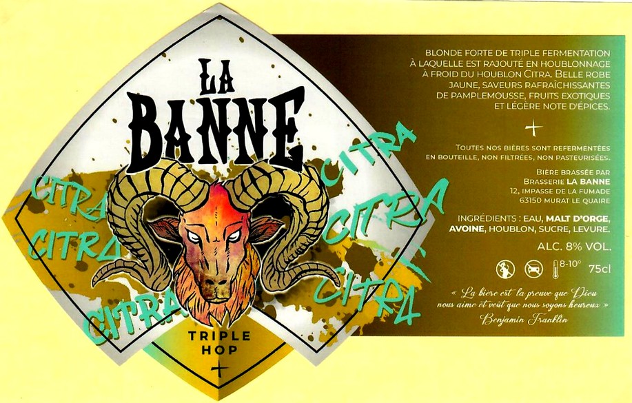 etiquette BRASSERIE LA BANNE 06