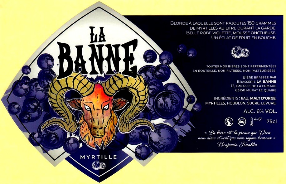 etiquette BRASSERIE LA BANNE 07