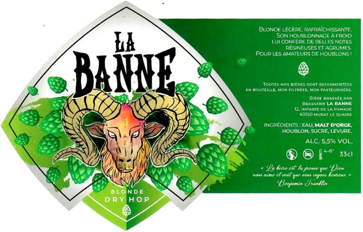 Etiquette BRASSERIE LA BANNE 08