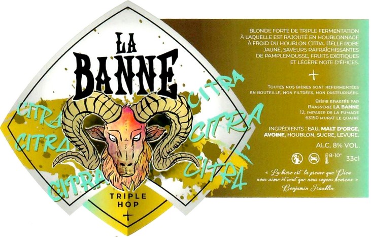 Etiquette BRASSERIE LA BANNE 09