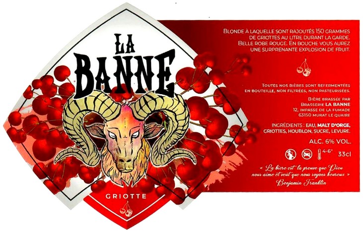 Etiquette BRASSERIE LA BANNE 11