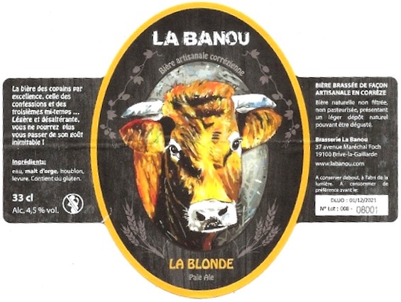 Etiquette BRASSERIE LA BANOU 03