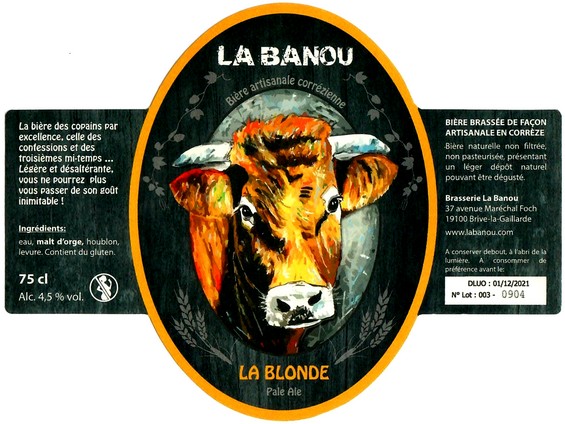 Etiquette BRASSERIE LA BANOU 05