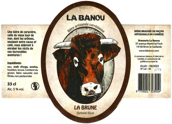 Etiquette BRASSERIE LA BANOU 08