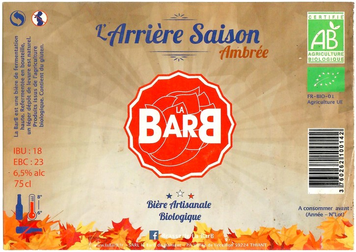 Etiquette BRASSERIE LA BARB 04