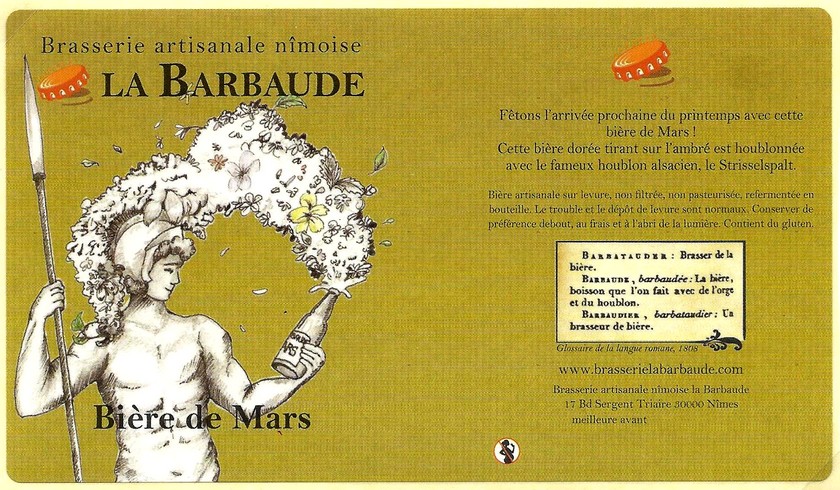 etiquette BRASSERIE LA BARBAUDE 08