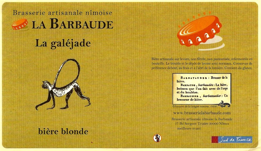 etiquette BRASSERIE LA BARBAUDE 11