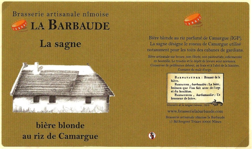etiquette BRASSERIE LA BARBAUDE 24