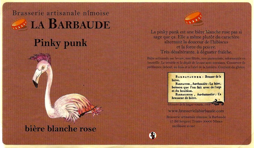 etiquette BRASSERIE LA BARBAUDE 26