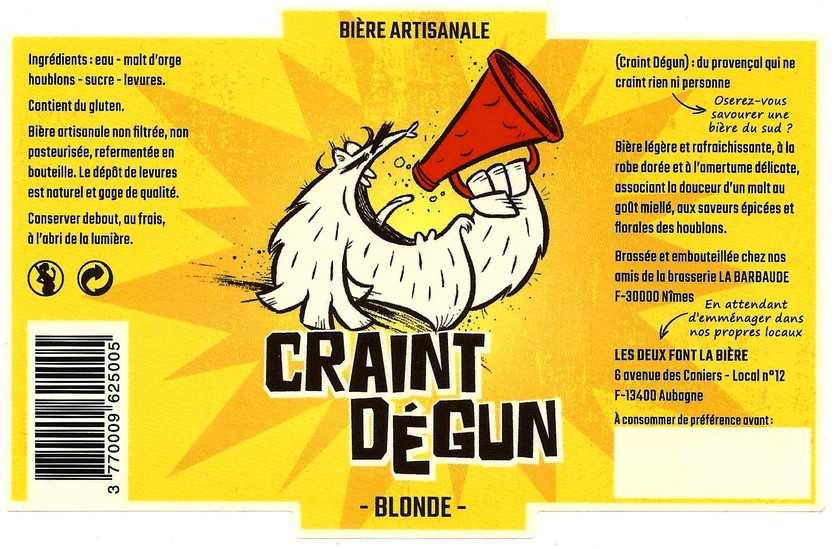 etiquette BRASSERIE LA BARBAUDE 29