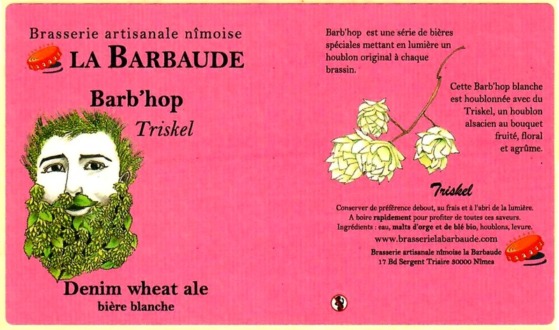 etiquette BRASSERIE LA BARBAUDE 33