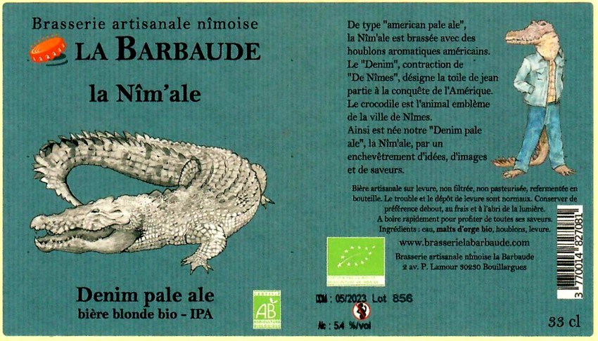 etiquette BRASSERIE LA BARBAUDE 47