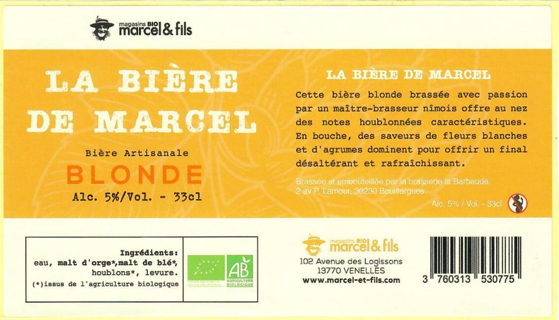 etiquette BRASSERIE LA BARBAUDE 56