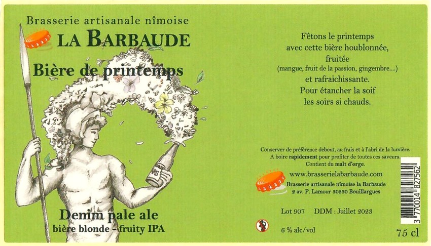 Etiquette BRASSERIE LA BARBAUDE 61