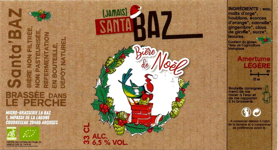 etiquette BRASSERIE LA BAZ 01