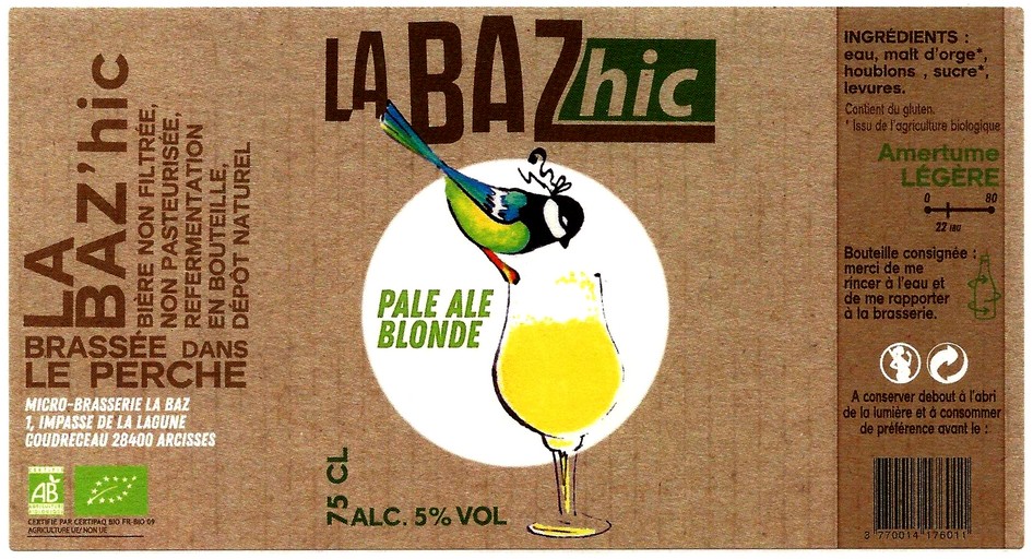 etiquette BRASSERIE LA BAZ 04