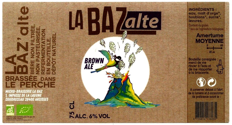etiquette BRASSERIE LA BAZ 05