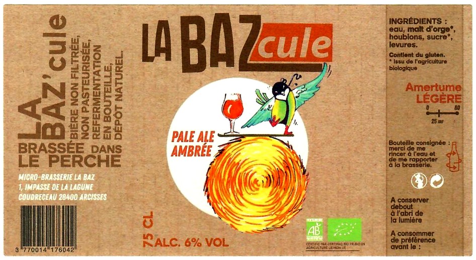 etiquette BRASSERIE LA BAZ 06