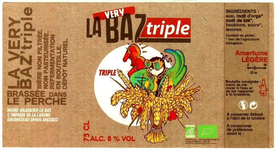 etiquette BRASSERIE LA BAZ 07