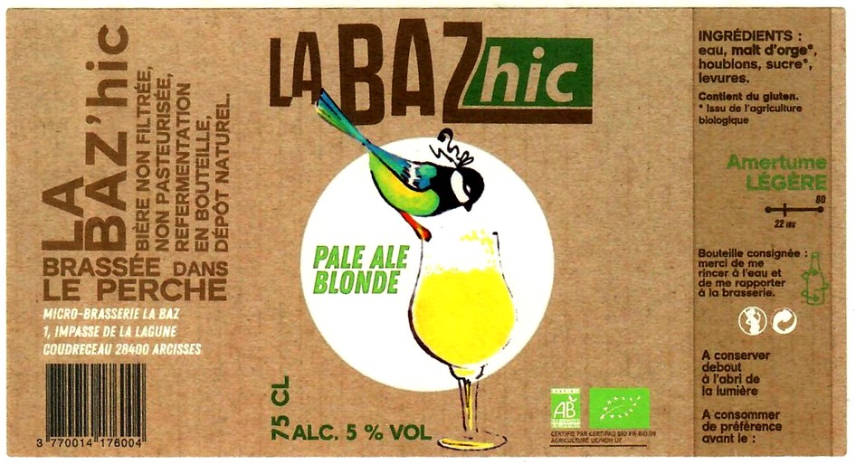 etiquette BRASSERIE LA BAZ 09