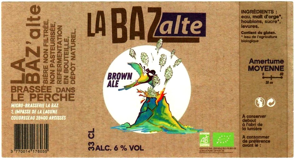 etiquette BRASSERIE LA BAZ 12