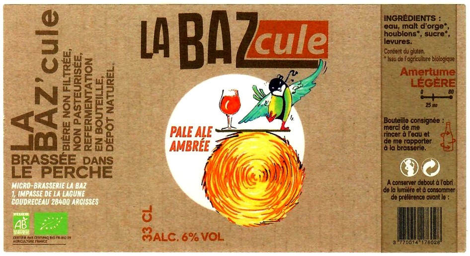 etiquette BRASSERIE LA BAZ 14