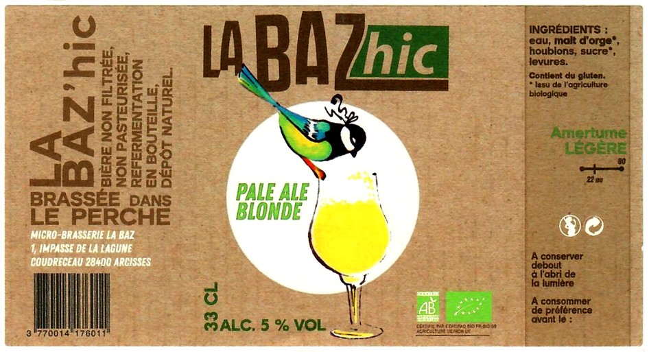 etiquette BRASSERIE LA BAZ 15