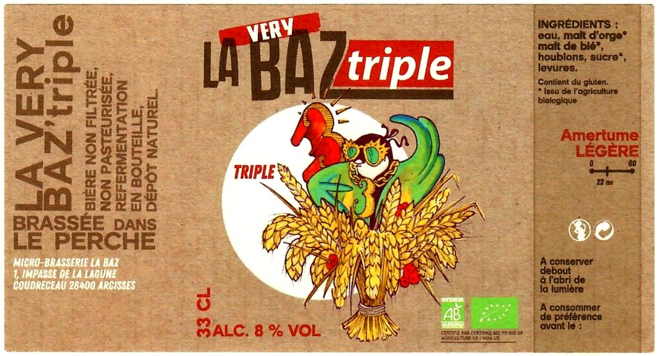 etiquette BRASSERIE LA BAZ 16