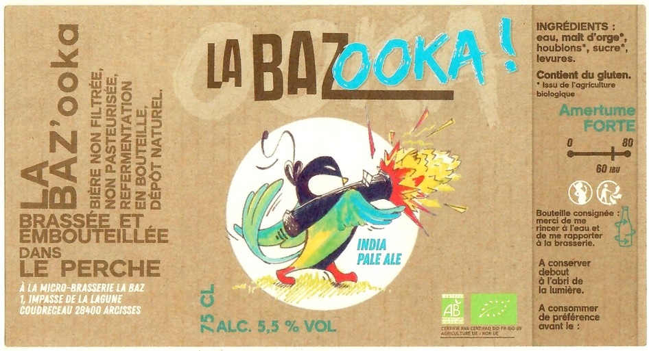 Etiquette BRASSERIE LA BAZ 21
