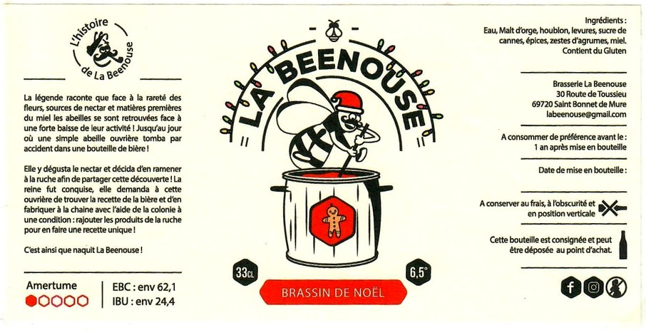 etiquette BRASSERIE LA BEENOUSE 05