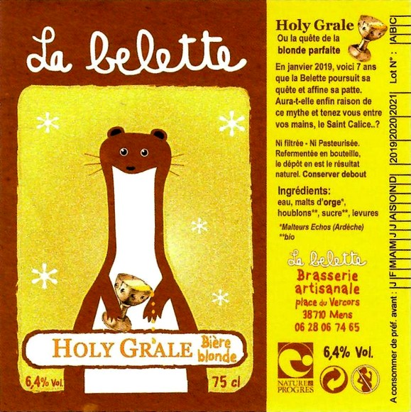 etiquette BRASSERIE LA BELETTE 19