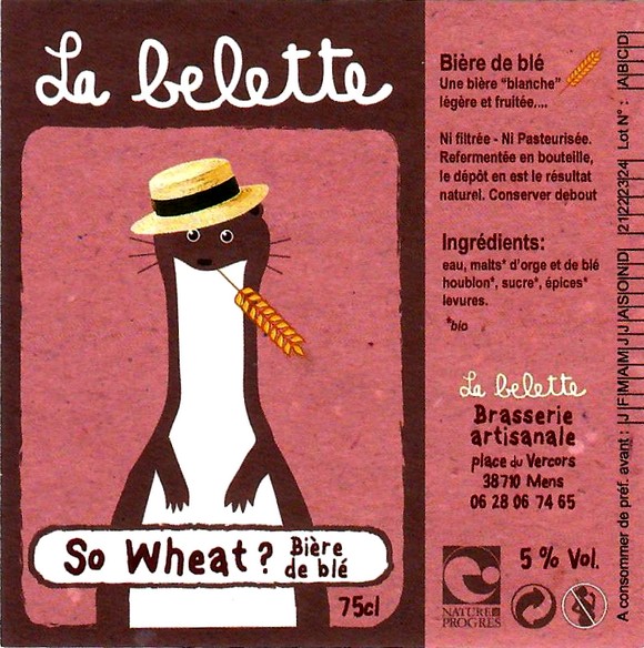 etiquette BRASSERIE LA BELETTE 21