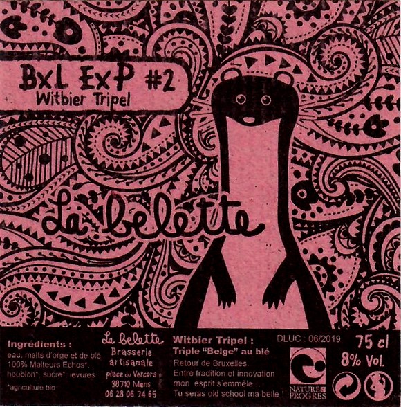 etiquette BRASSERIE LA BELETTE 22