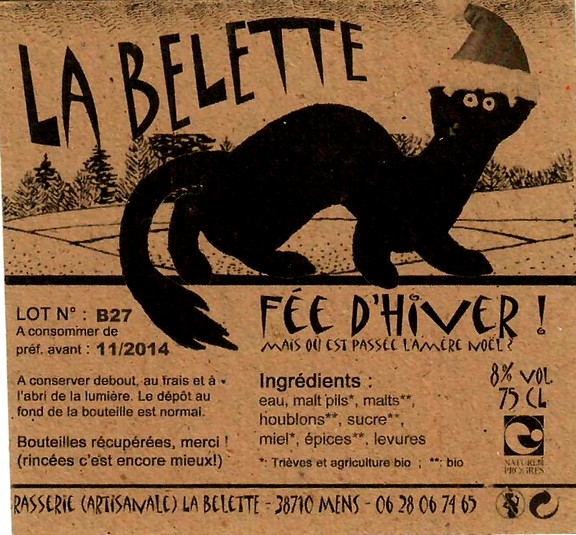 etiquette BRASSERIE LA BELETTE 24