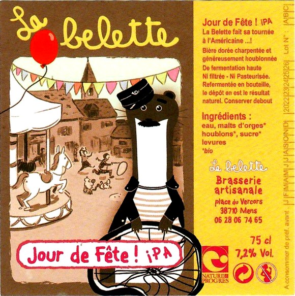 etiquette BRASSERIE LA BELETTE 28