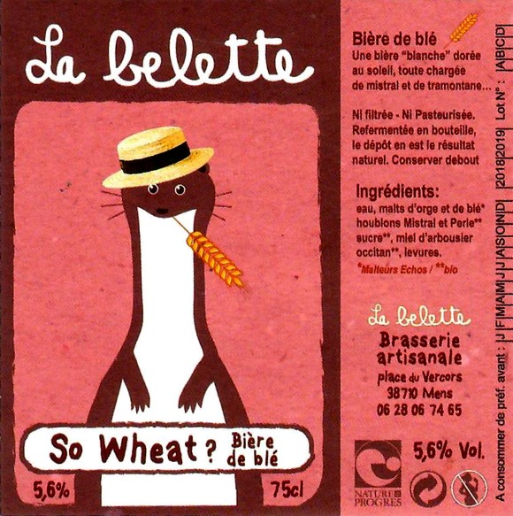 Etiquette BRASSERIE  LA BELETTE 31