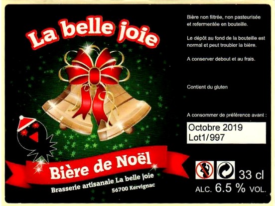 Etiquette BRASSERIE LA BELLE JOIE 02