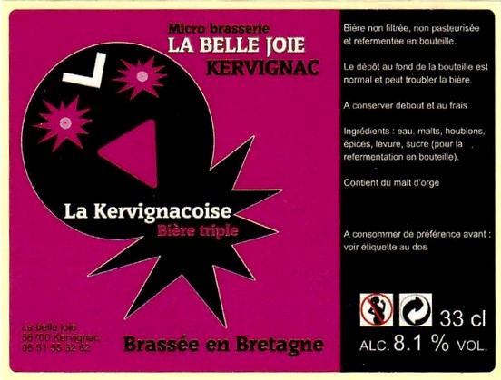 Etiquette BRASSERIE LA BELLE JOIE 03