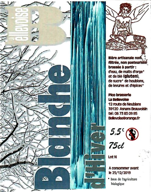 etiquette BRASSERIE LA BELLEVOISE 01