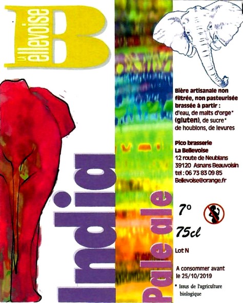 etiquette BRASSERIE LA BELLEVOISE 07